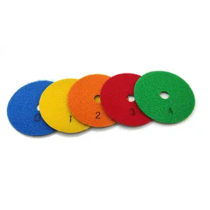 5 Step 4"100mm High Quality New Granite Marble Floor Stone Concrete Quartz Cheap Wet Diamond Polishing Pad Kits