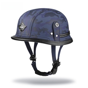 <span class=keywords><strong>Casco</strong></span> de Motocicleta Abierto, Estilo Vintage, Media Carcasa, Diseño de Calavera, <span class=keywords><strong>Casco</strong></span> Novedoso de Perfil <span class=keywords><strong>Bajo</strong></span> para Hombres y Mujeres Adultos - Product Image 4