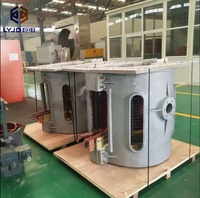 Judian 350kw Machine de coulée de creuset en cuivre Équipement de fabrication de lingots de cuivre 500kg Fonderies de laiton à induction électrique avec roulette