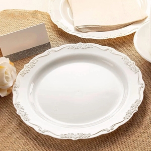 Vaisselle <span class=keywords><strong>de</strong></span> fête d'<span class=keywords><strong>anniversaire</strong></span> <span class=keywords><strong>de</strong></span> <span class=keywords><strong>mariage</strong></span> <span class=keywords><strong>de</strong></span> 7.5/9/10 pouces, assiettes à dîner en plastique jetables - Product Image 1