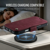 Étui rétro CaseMe pour iPhone 17 Pro avec blocage RFID et recharge sans fil, coque de protection pour iPhone 17 Pro, 16, 15, 18