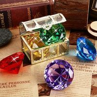 Ensemble de 60 MM de diamants acryliques géants de couleur pastel, thème trésor pirate, pour décorations de fête aquatique estivale