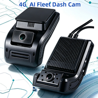 Dashcam 4G GPS ADAS DMS BSD Système d'alerte de fatigue du conducteur Enregistreur facial pour camion, bus, flotte de véhicules, double objectif 1080p avec 4 canaux