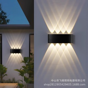 Lámpara de pared LED Aijia Los, impermeable, para exteriores, con iluminación ascendente y descendente, para jardín, villa, balcón - Product Image 2