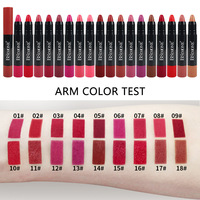 Crayon à lèvres mat BSIMONE 18 couleurs, velours crémeux, anti-transfert, couvrance totale, tube fin, OEM ODM