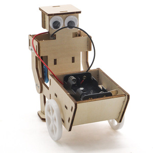 Kits de robotique, chariot robot en bois, assemblage DIY, jouet éducatif STEM pour enfants, modèle pédagogique scientifique - Product Image 1