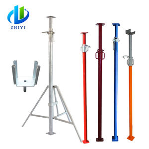 Support de poteau métallique Cric de trépied Support de mur de poutre galvanisé à chaud pour le <span class=keywords><strong>béton</strong></span> Poteaux d'étaiement réglables pour la construction - Product Image 1