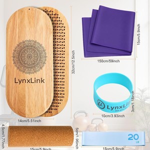 แผ่นไม้สำหรับนวดเท้า LynxLink ขนาด 14 ซม. x 32 ซม. สำหรับการฝังเข็ม บรรเทาอาการปวด ฝึกโยคะ เพื่อการผ่อนคลาย - Product Image 1