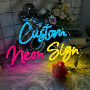 Meilcen Custom Neon Sign Acrylic Silicone Wall Decor Hanging Birthday Party Gift Home Decor Modern Irregular Shape - Product Image 1