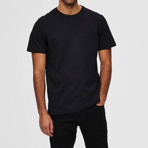 T-shirts décontractés en coton et Spandex pour hommes, t-shirts blancs, coupe classique, Logo personnalisé - Product Image 2