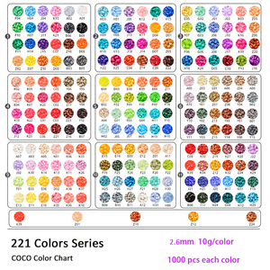 264 couleurs, perles à fusionner de 2,6 mm, pack de recharge 1000 pièces/sac, perles à <span class=keywords><strong>repasser</strong></span>, série couleur complète, matériaux d'artisanat DIY pour kit de perles Perler - Product Image 2