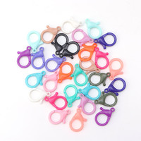 25 fermoirs à homard en plastique coloré de 35 mm, porte-clés, boucle en forme de lampe, crochet à pression pour la fabrication de bijoux en DIY, vente en gros