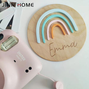 Jnin Home-rotuladores de grabación 3D hechos a mano, de madera, para nacimiento de bebé, Registro <span class=keywords><strong>mensual</strong></span>, tarjetas - Product Image 2