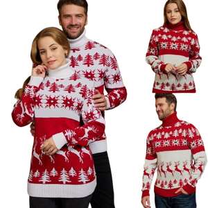 2025 venta al por mayor LED Jacquard <span class=keywords><strong>mujer</strong></span> Navidad suéter <span class=keywords><strong>de</strong></span> talla grande Navidad mujeres suéteres - Product Image 3