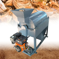 Équipement de défibrage et de déchiquetage de cosse de noix de coco Moteur électrique et diesel Machine de décorticage à double usage Équipement de fibre de cosse