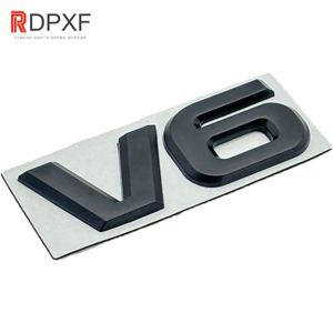 Juego de emblema de coche V8 V6 personalizado-Insignia de motor, emblema de coche universal, logotipo de maletero trasero de metal para modificación de vehículos - Product Image 1