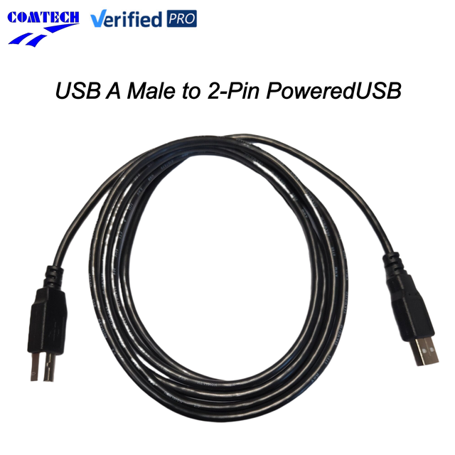 In Stock High Speed USB 2.0 Type a to 2-Pin PoweredUSB D-Type Cable Stable for POS Cash Drawer Receipt Printer