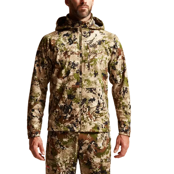 Pakaian Berburu Camo Desain Bagus Jaket Berburu Pria Luar Ruangan Tahan Air Musim Dingin OEM Musim Semi Soft Shell