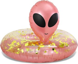PVC Inflatable người ngoài hành tinh bơi vòng 36*24.5 inch bốn màu sắc mát hồ bơi Float cho người lớn bên bãi biển và kỳ nghỉ vui vẻ - Product Image 4