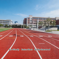 Revêtement de piste synthétique pour stade municipal, matériau tartan approuvé par l'IAAF, 15 mm haute performance pour les stades du Moyen-Orient