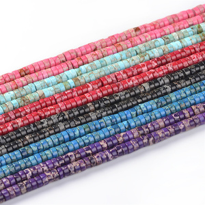 Ingrosso perline <span class=keywords><strong>di</strong></span> <span class=keywords><strong>pietra</strong></span> naturale Jaspe imperiale disco piatto 3*6mm <span class=keywords><strong>di</strong></span> <span class=keywords><strong>colore</strong></span> <span class=keywords><strong>nero</strong></span> blu gemma allentata per la creazione <span class=keywords><strong>di</strong></span> gioielli - Product Image 1
