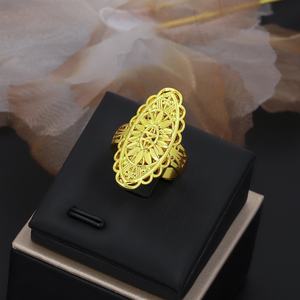 Anillos de Boda Chapados en Oro de 14K y 24K al por Mayor de Fábrica Jxx para Hombre y Mujer, Estilo Clásico, Material de Latón - Product Image 3