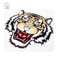 Patch thermocollant YunShang en velours floqué écologique à motif animal Tigre, couleur dégradée personnalisée
