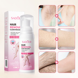 Mousse <span class=keywords><strong>d</strong></span>épilatoire naturelle et biologique 100 ml, sans douleur, pour une épilation rapide et facile des poils indésirables chez la femme, convient à tous les types de peau. - Product Image 1