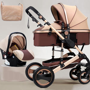 Poussette pliable légère en alliage d'aluminium, amortissement des chocs, position assise/allongée bidirectionnelle, paysage élevé, capacité de charge de 20 kg - Product Image 2