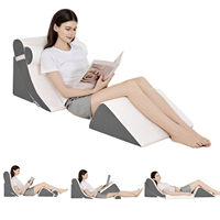 Almohada Triangular Ortopédica de Espuma Viscoelástica para Lectura, Embarazo y Uso Médico, con Soporte para Pies, para el Hogar, Dormitorio y Sala de Estar