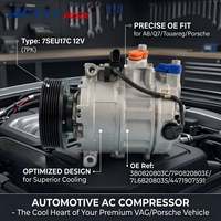 AC.100.923 Auto-Klimakompressor 7SEU17C für Audi A8 Q7 Touareg Cayenne 2002-2018 110MM 7PK Kupplung OE 3B0820803C 12V Luftkompressor