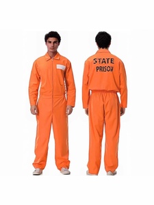 Disfraz de Halloween para Adultos, Uniforme de Prisionero Naranja con Accesorios, Traje de Fantasía para Fiesta de Disfraces - Product Image 5