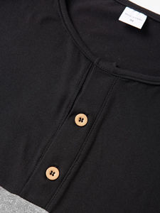 Verano hombres transpirable poliéster negro blanco gris tres colores-bloqueo manga corta Camiseta Casual diario camiseta lisa camiseta - Product Image 2