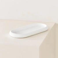 Ensemble d'accessoires de salle de bain en résine de bambou écologique Accessoires de toilette Distributeur de savon blanc Kit porte-brosse à dents