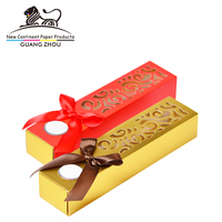 Boîtes de chocolat en carton de boulangerie de Noël en or imprimé rectangle avec logo personnalisé pour les aliments boîte d'emballage de chocolat d'emballage de bonbon macaron