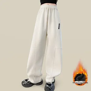 <span class=keywords><strong>Pantaloni</strong></span> Dritti <span class=keywords><strong>in</strong></span> Velluto Lavorato a Maglia per Ragazze - Caldi e Comodi Stile Coreano con Vita Elastica per Bambini - Product Image 4