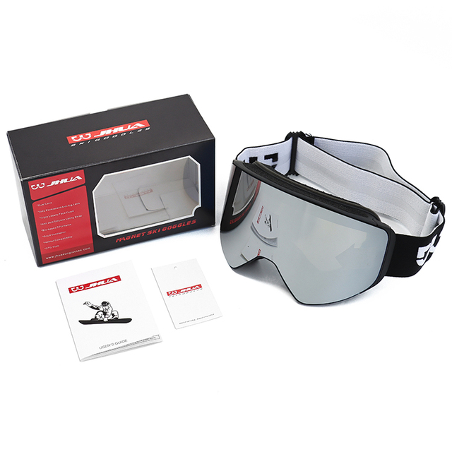 Anti-Fog Magnetic Ski Goggles CE UV400 Protection Snowboard Glasses Mirror Polarized Lenses Snow Sports Eyewear Wholesale Custom