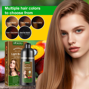 Shampoo colorant pour <span class=keywords><strong>cheveux</strong></span> Mokeru, huile de Batana naturelle 3 en 1, vente en gros OEM, shampooing colorant brun foncé pour la coloration à domicile, hommes et femmes - Product Image 3