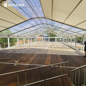 Tentes de mariage de luxe, structure arquée extérieure, cadre en aluminium, toit en PVC transparent, tente événementielle résistante au vent, chapiteau pour église et fête - Product Image 5