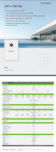 Growatt WIT 15K-HU 15kW Onduleur hybride solaire triphasé 1000V configuration haute entrée + 3 sorties - Product Image 4