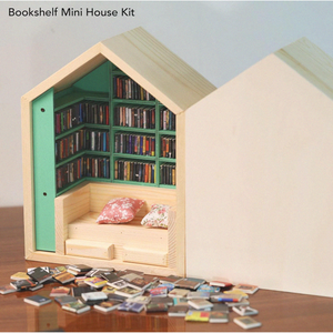 Éloigne l'anxiété, mini-ornement de bibliothèque avec mini-livres, jouets originaux pour étagère à livres, mini-corniche à livres artisanale en bois - Product Image 4