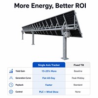 Système de suivi solaire à axe unique H2 Solar OEM, solution de projet personnalisée