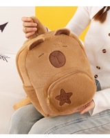 Sac à dos en peluche Capybara Kawaii, sac bandoulière polyvalent et amusant en forme de Capibara, sac fourre-tout grande capacité, sac d'école