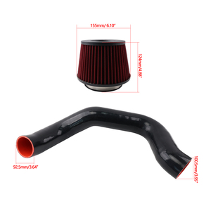 Sistema de Admisión de Aire Frío de Aluminio AOSU (Negro + Rojo) para M5 M8 M550i XDrive 4.4L V8 Twin Turbo AIM105-BK-RD (2020+) - Product Image 6