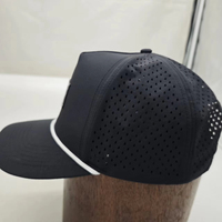 Gorras de Golf Personalizadas con Logotipo Bordado en Goma, Gorra Deportiva de Nailon Perforado de 5 Paneles, Gorras de Béisbol Impermeables con Cierre a Presión y Cuerda