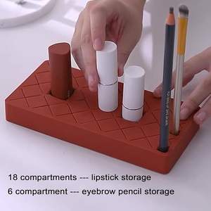 Support à Rouge à Lèvres en Silicone, Organisateur Cosmétique, Présentoir Maquillage pour Pinceaux, Rouge à Lèvres, Crayons Yeux, Vernis à Ongles - Product Image 4