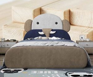 Lit pour enfants éléphant Design cartoon Lit simple moderne pour garçons Chambre d'enfant de petit espace - Product Image 2