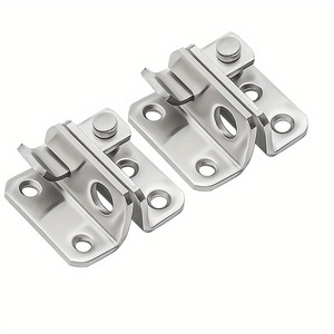 Stainless Steel Door Bolt <b>Latch</b> <b>Lock</b> Left Right Open Easy Installation Minimalist Design For Cabinet Garden Pet House Doors - Product Image 2