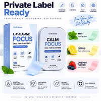 L-Théanine Focus – Bandes Orales à Dissolution Rapide avec Bacopa, Sans Caféine, Nootropiques Apaisants – OEM Marque Privée – 30 Unités