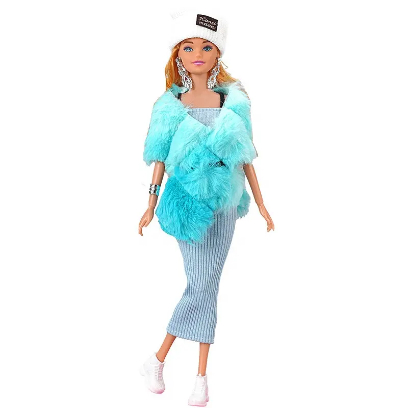 2023 new fashion doll clothes toys costumes 6-minute dolls 30 cm supermodels plush jackets pants and skirts